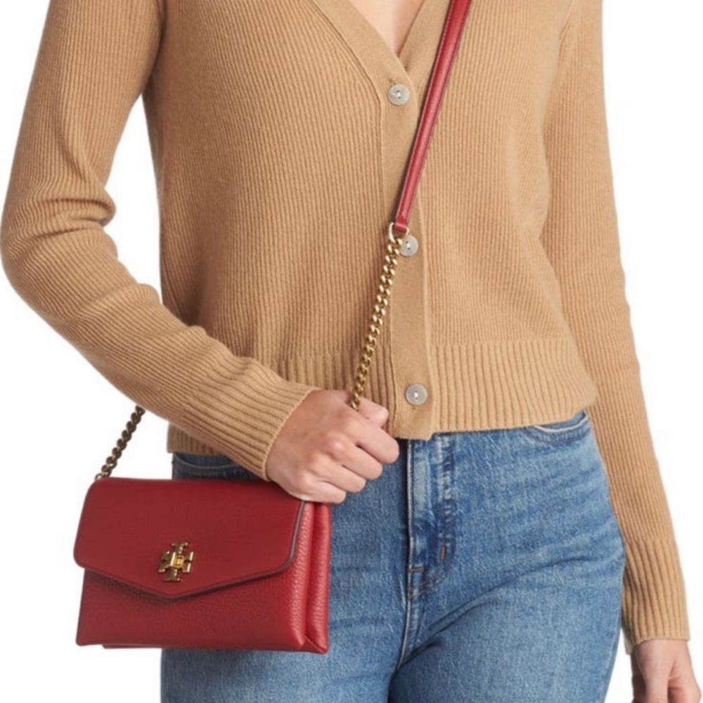 New Tory Burch Small Kira Leather Convertible Crossbody Bag - Picture 8 of 9